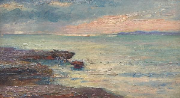 Appraisal: FRENCH SCHOOL EARLY TH CENTURY x Seascape Oil on panel