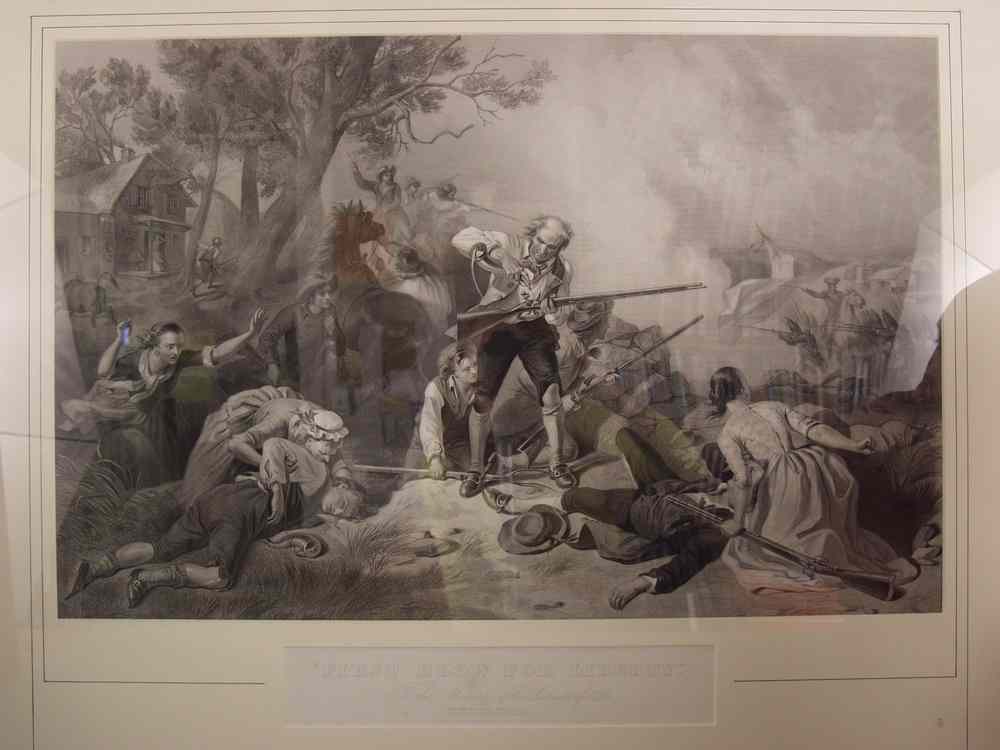 Appraisal: MONUMENTAL ENGRAVING - 'First Blow for Liberty - To the