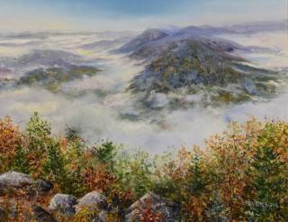 Appraisal: Fall Mountain Landscape J K Stevenson th century oil on