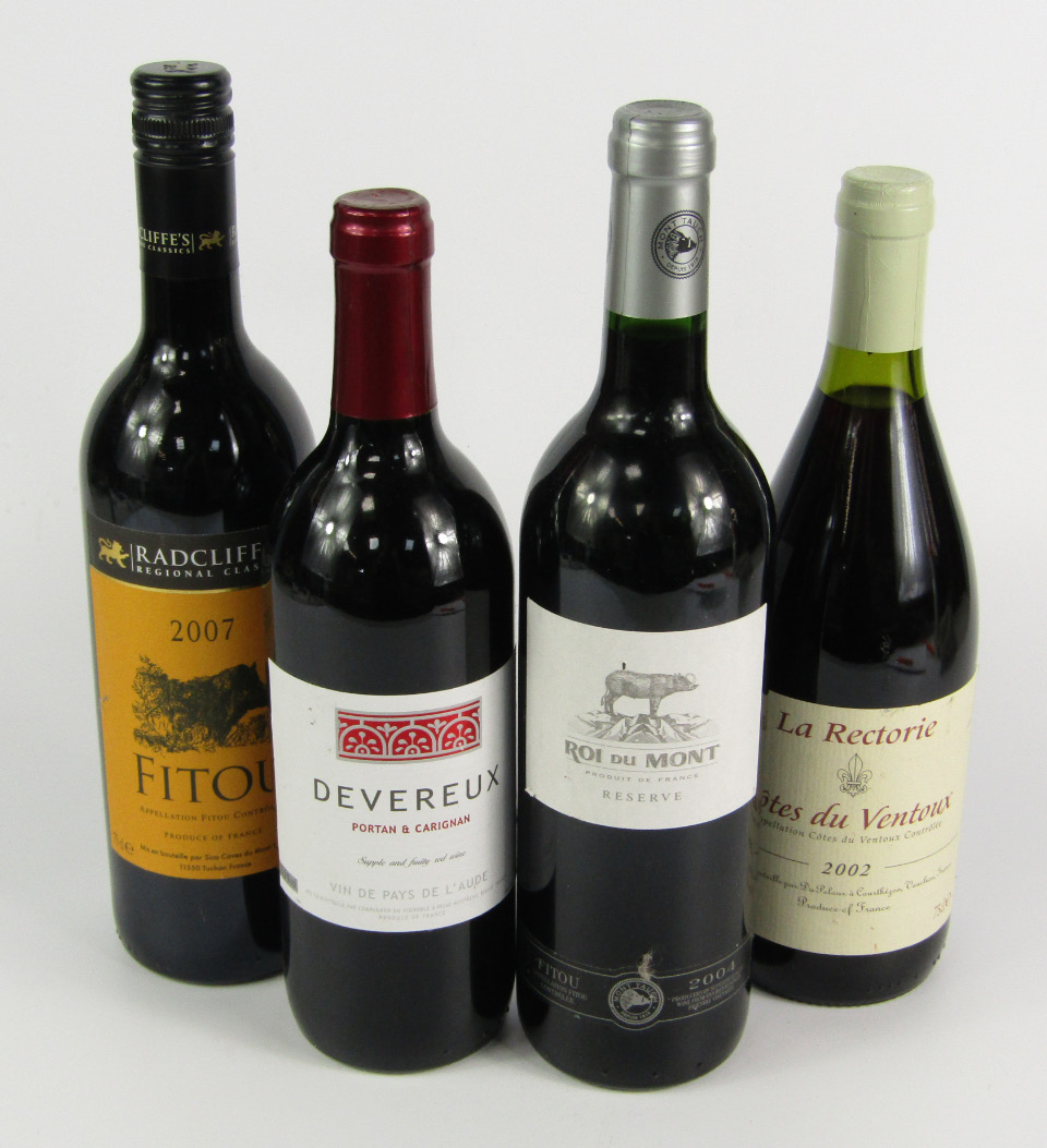 Appraisal: Four bottles of French red wine comprising Roi du Mont