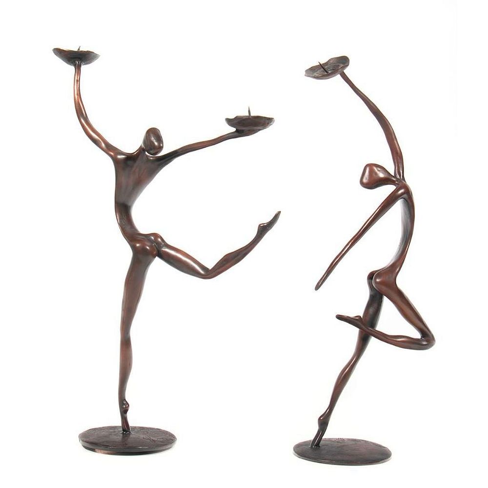 Appraisal: John Kennedy - A Pair of bronze dancers en pointe