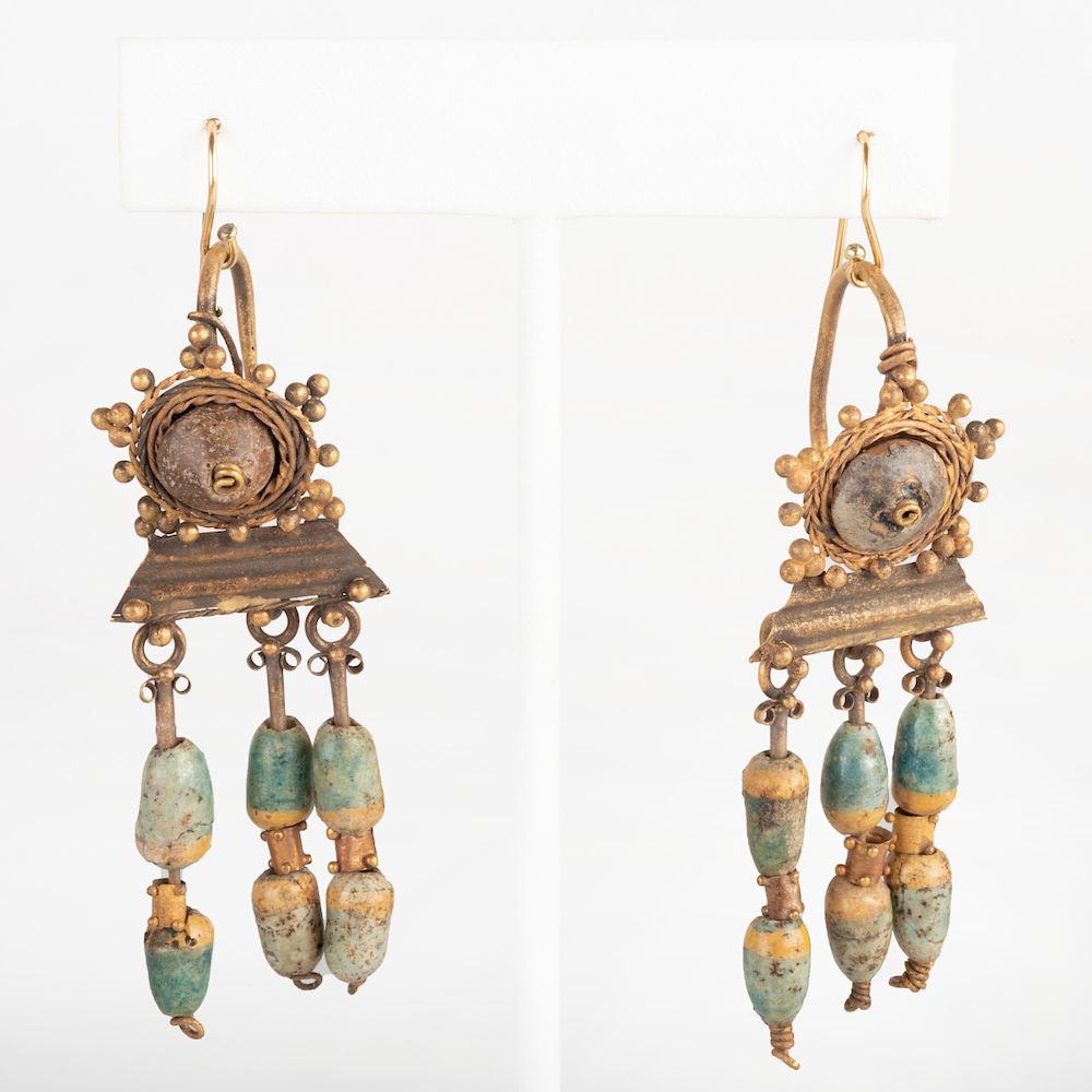 Appraisal: Pair of Egypto Roman Earrings Pair of Egypto Roman Earrings