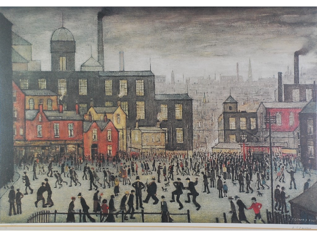 Appraisal: L S LOWRY ARTIST SIGNED LIMITED EDITION COLOURED PRINT Our