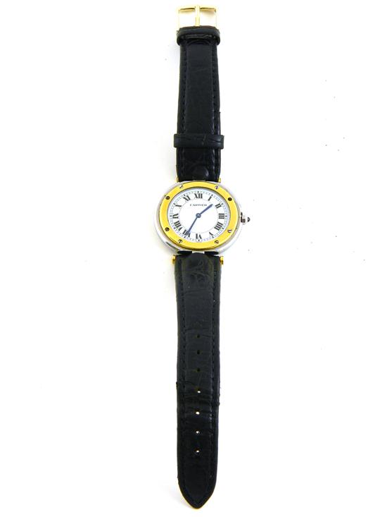 Appraisal: Jewelry Cartier wrist watch steel and K yellow gold gms