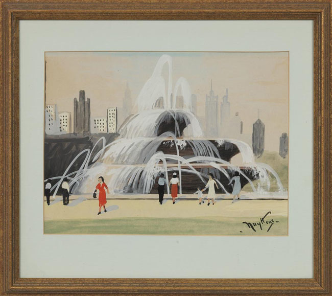 Appraisal: Joseph Pierre Nuyttens American - Fountain c x signed