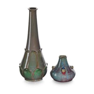 Appraisal: AUGUSTE DELAHERCHE Two vase AUGUSTE DELAHERCHE - Two stoneware vases