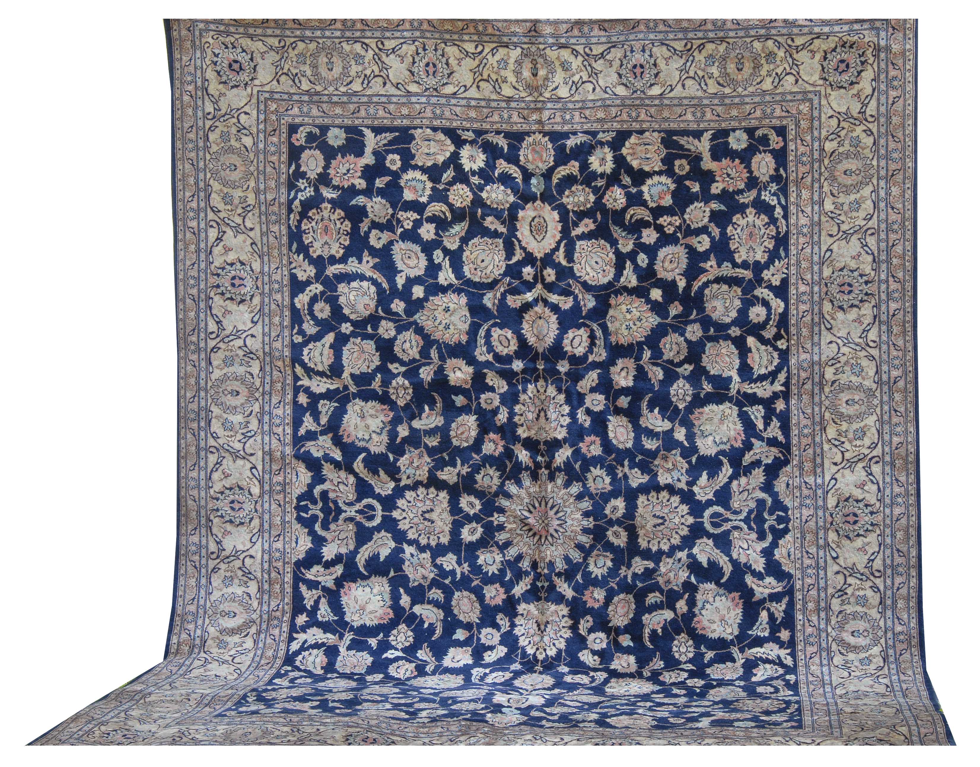 Appraisal: ORIENTAL RUG ISPHAHAN DESIGN ' x ' A delicate vine