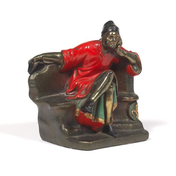 Appraisal: DANTE ALIGHIERI ART DECO COLD PAINTED BRONZED FIGURAL x x