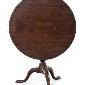 Appraisal: A George III Mahogany Tilt-Top Tea Table th th Century