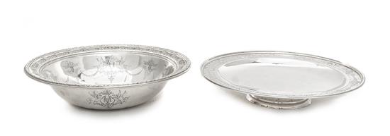 Appraisal: Sale Lot An American Silver Bowl and Tazza Towle Silversmiths