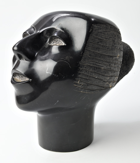 Appraisal: ELIZABETH CATLETT - Black Head Black marble circa - Approximately