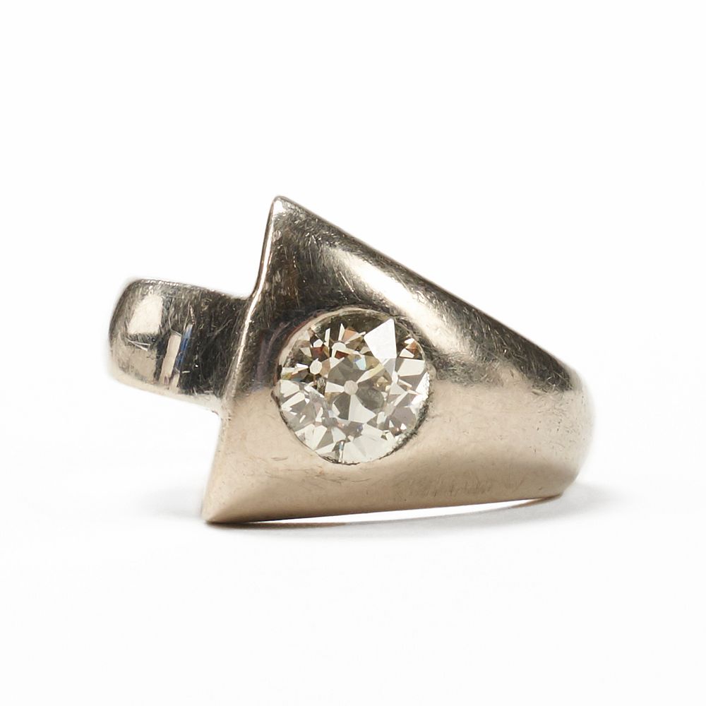 Appraisal: K White Gold Ct Diamond Ring Vintage K white gold