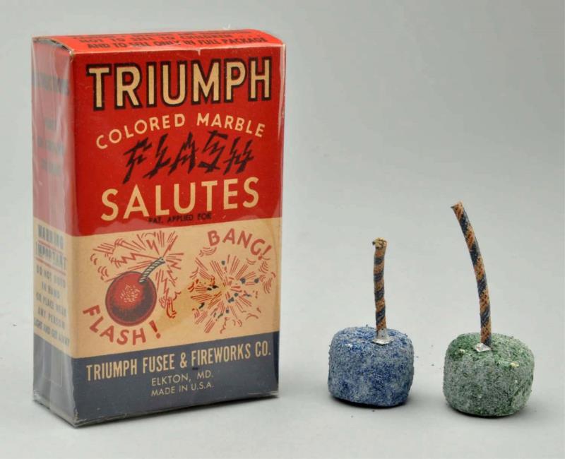 Appraisal: Triumph Colored Marble Flash Salutes Triumph Fusee Fireworks Elkton MD