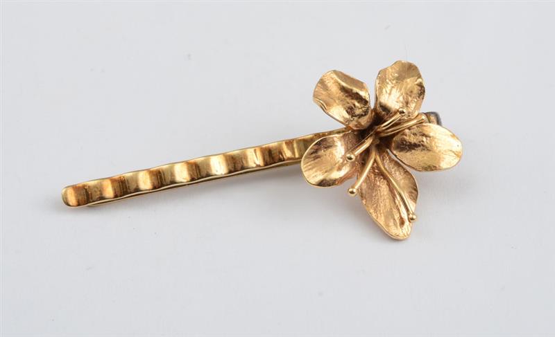 Appraisal: RETRO K GOLD HAIR PIN TIFFANY CO Stamped 'Tiffany Co