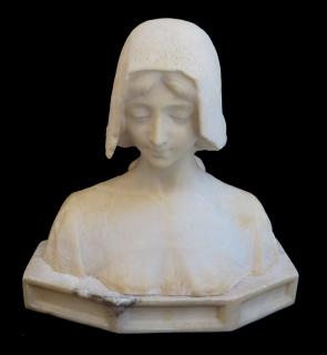 Appraisal: Marble Bust Of A Young Woman Marble Bust Of A