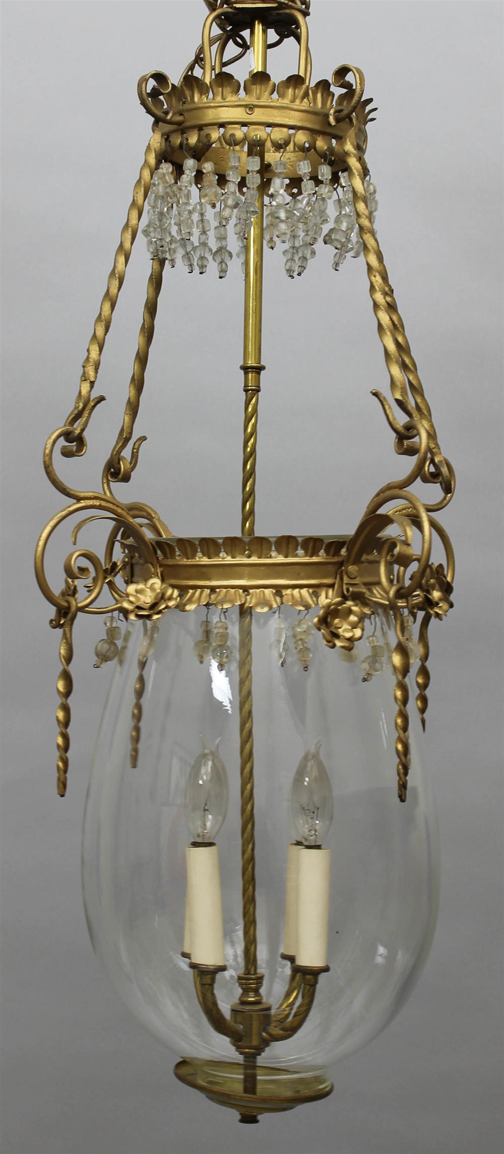 Appraisal: JOHN F KENNEDY BRASS CHANDELIER HALL LANTERN FROM GEORGETOWN HOME