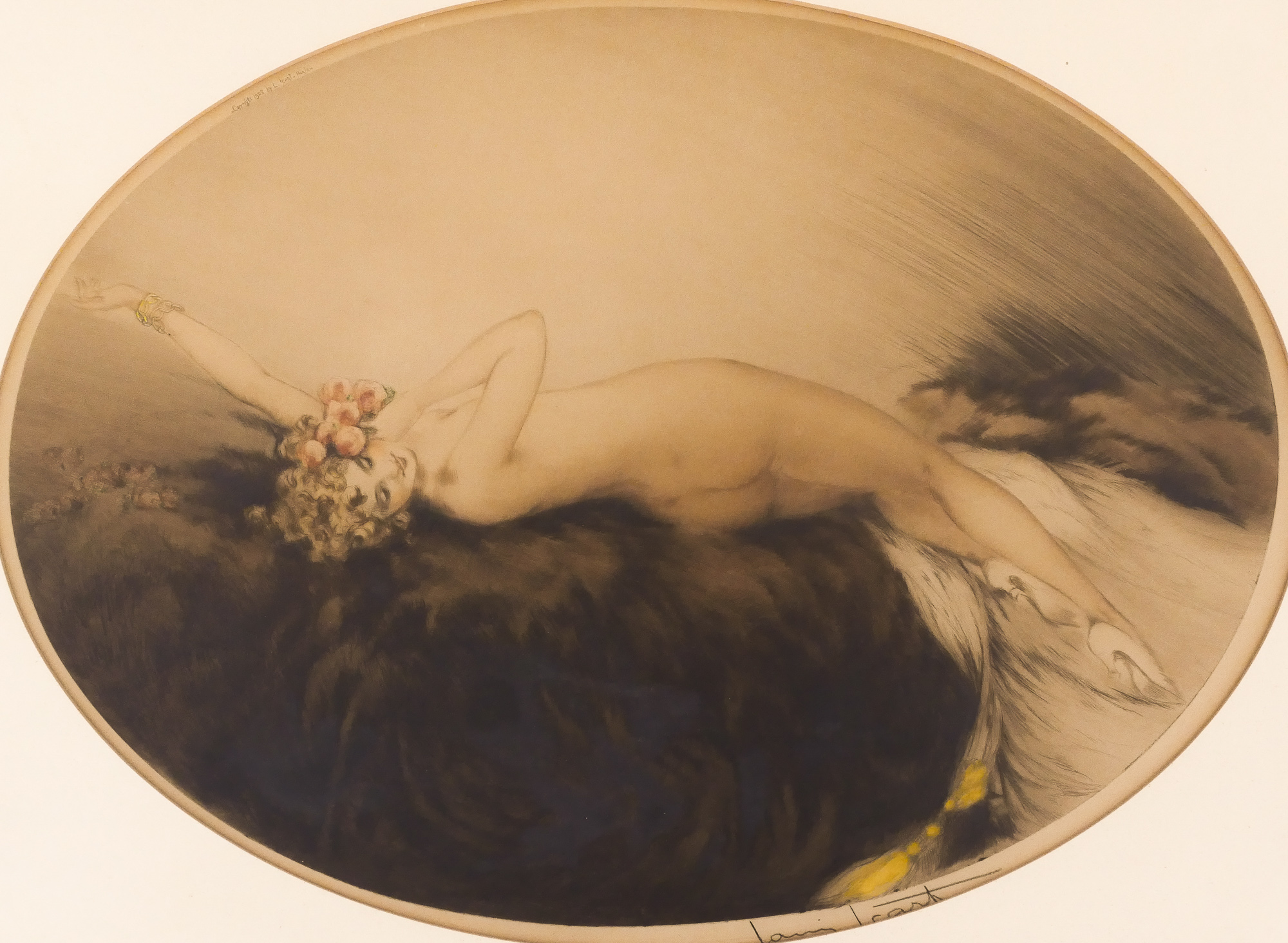 Appraisal: Louis Icart - French ''Venus'' Aquatint Etching ''x '' Impression