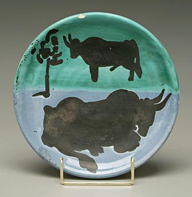 Appraisal: Picasso Ceramic plate Pable Picasso Spanish - quot Toros quot