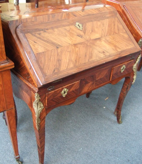 Appraisal: A Louis XV Kingwood bureau de dame with quarter veneered