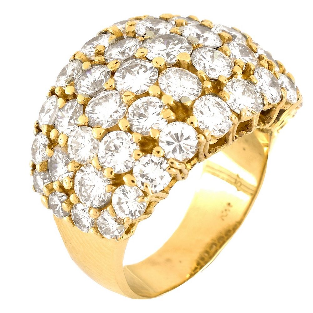 Appraisal: ct TW Diamond and K Gold Ring Contemporary Approx Carat