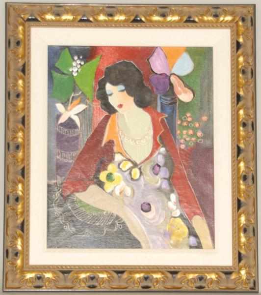 Appraisal: Margaret's Wish Serigraph by Itzchak Tarkay Serigraph in color on