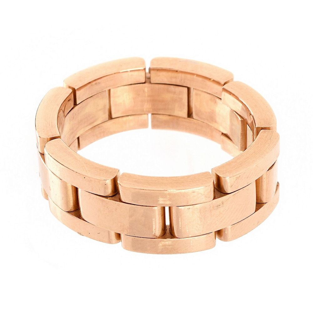 Appraisal: Man's K Ring Man's Vintage Karat Yellow Gold Flexible Link