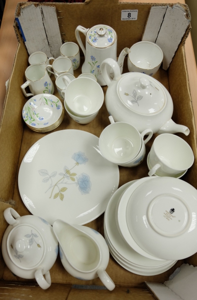 Appraisal: A collection of Wegdwood Ice Rose tea ware together with