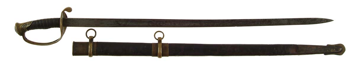 Appraisal: CONFEDERATE BOYLE GAMBLE FOOT OFFICER S SWORD - blade -style