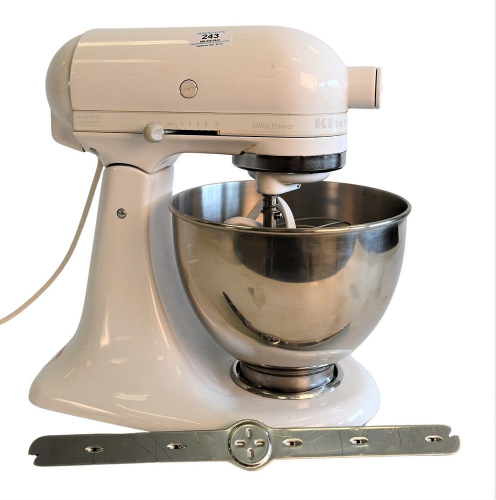 Appraisal: KitchenAid Classic Mixer in white having stainless steel mixing bowl