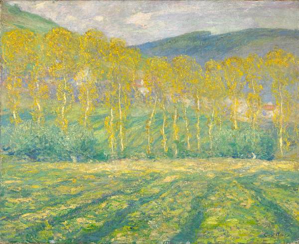 Appraisal: n a Guy Rose American - Yellow Trees Giverny signed