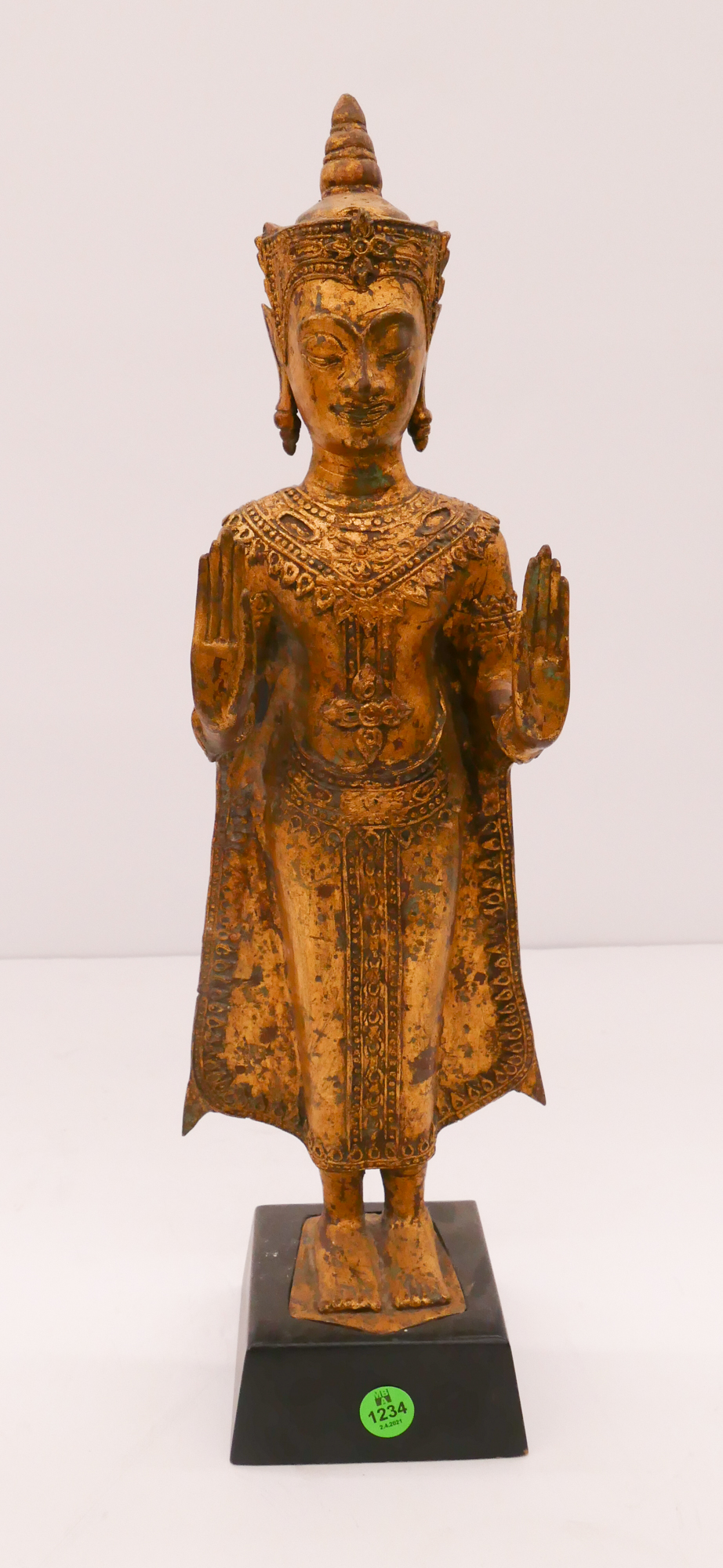 Appraisal: Thai Gilt Bronze Standing Buddha- ''