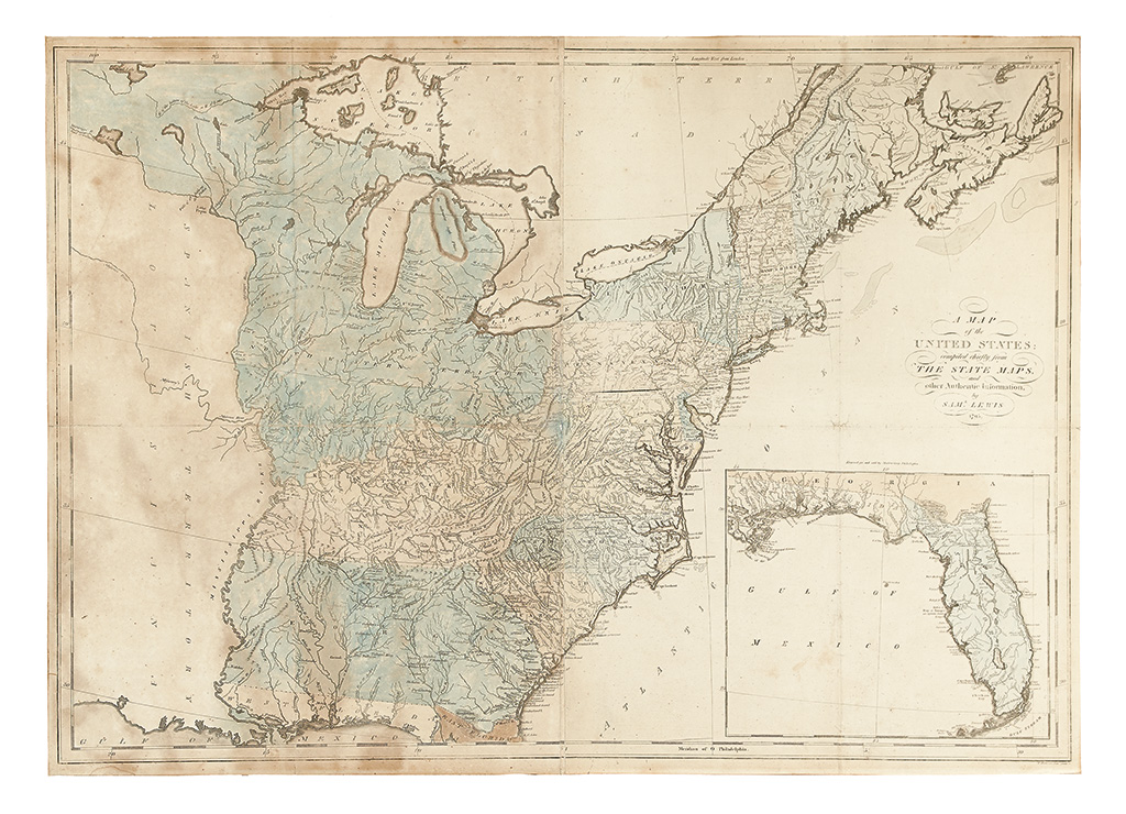 Appraisal: CAREY MATHEW A Map of the United States compiled chiefly