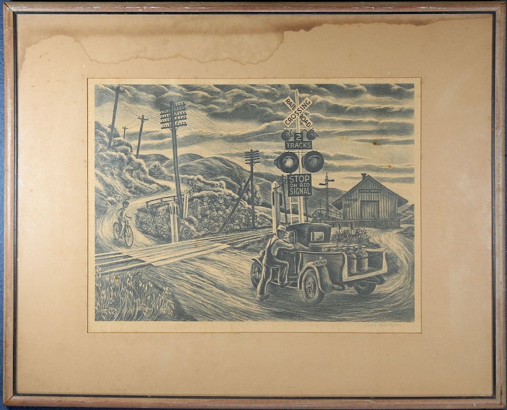 Appraisal: Carlos Andreson - Carlos Andreson Utah - WPA Era Lithograph