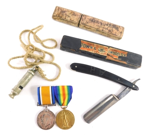 Appraisal: A World War I medal duo comprising Campaign and Victory