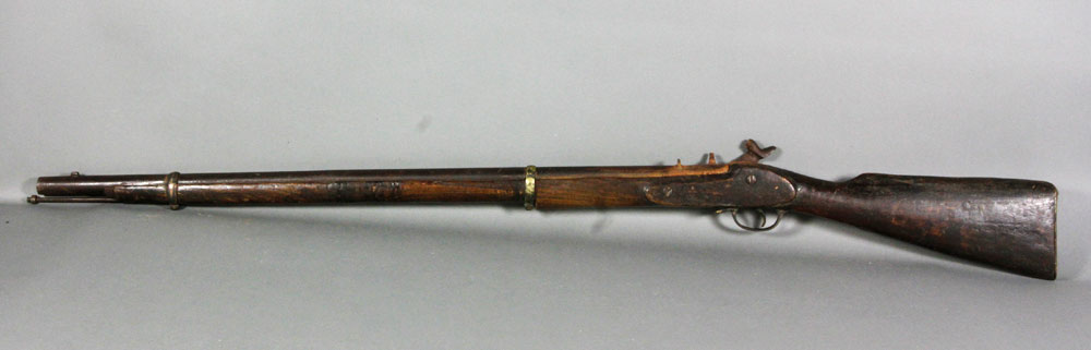 Appraisal: - British Musket British musket overall l barrel Provenance Beverly