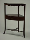 Appraisal: WASH STAND - Mahogany Hepplewhite period two tier corner wash