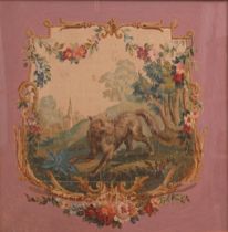 Appraisal: Preliminary Painting for Aubusson Tapestry Preliminary painting for the Aubusson