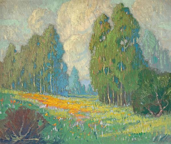 Appraisal: Paul Lauritz Norwegian American - Poppies and Eucalyptus California signed