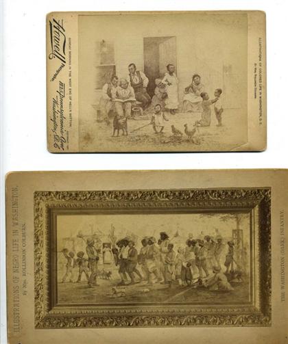 Appraisal: pieces African-American Subjects Cabinet Card Photos Colburn Rollinson Illustrations of