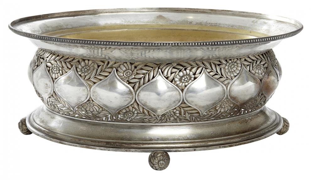 Appraisal: A GERMAN ART NOUVEAU SILVER JARDINIERE BY KOCH AND BERGFELD