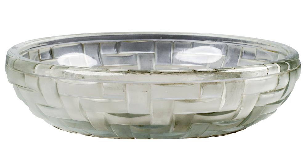 Appraisal: LALIQUE FROSTED GLASS BOWLetched signature Lalique France to underside Provenance