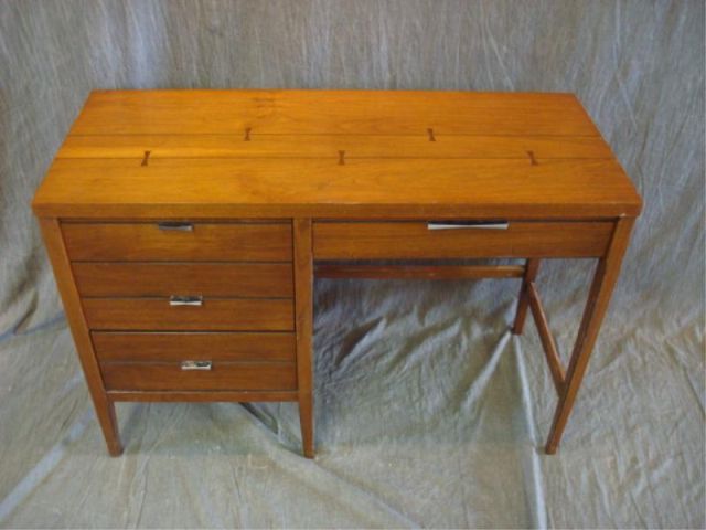 Appraisal: Nakashima Style Desk and Chest Has the Nakashima style dovetailing