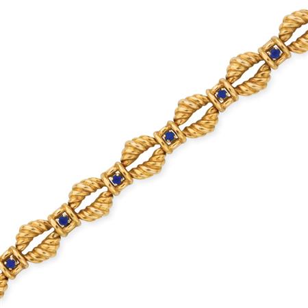 Appraisal: Gold and Sapphire Bracelet Tiffany Co Estimate -