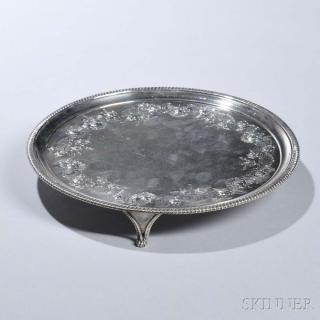 Appraisal: George III Sterling Silver Salver London - Peter William Bateman