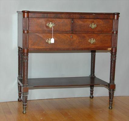 Appraisal: Federal-Style Mahogany Two-Drawer Sideboard