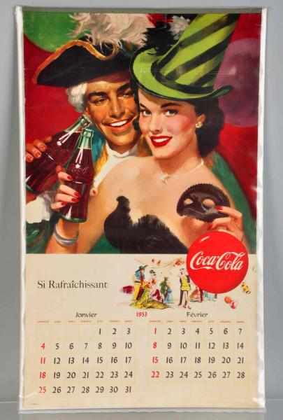 Appraisal: Coca-Cola French Calendar Nice complete example that is rarely found