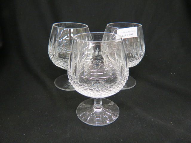 Appraisal: Waterford Colleen Cut Crystal Brandy Glasses signed excellent