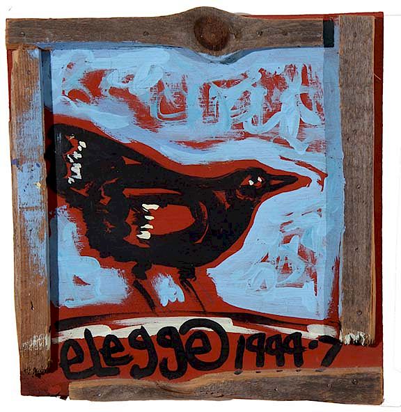 Appraisal: Outsider Art Eric Legge Black Bird Legge Eric b Black