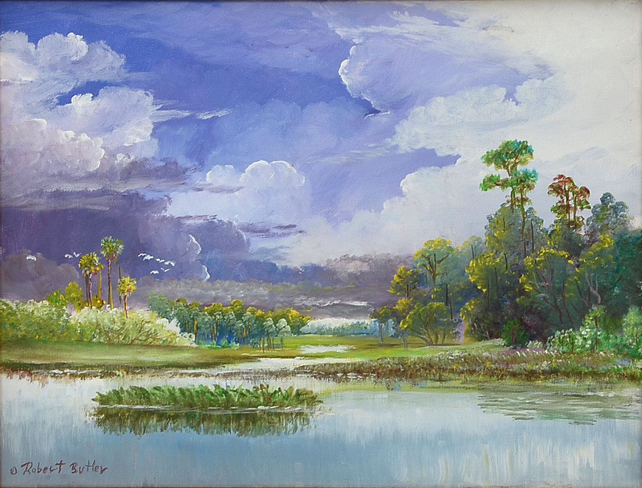 Appraisal: BUTLER Robert American - Florida Highwaymen Painting Pastel Skies Oil