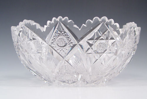 Appraisal: SIGNED HAWKES BRILLIANT CUT GLASS BOWL Measures '' high x